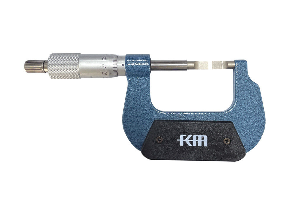 Starrett Type 0-25mm Blade Micrometer for Measuring Narrow Grooves, Keyways and Small slots