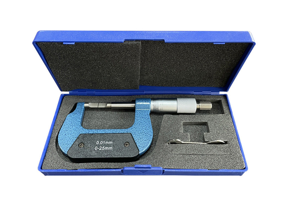 Starrett Type 0-25mm Blade Micrometer for Measuring Narrow Grooves, Keyways and Small slots