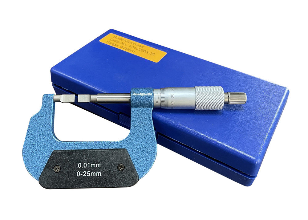 Starrett Type 0-25mm Blade Micrometer for Measuring Narrow Grooves, Keyways and Small slots