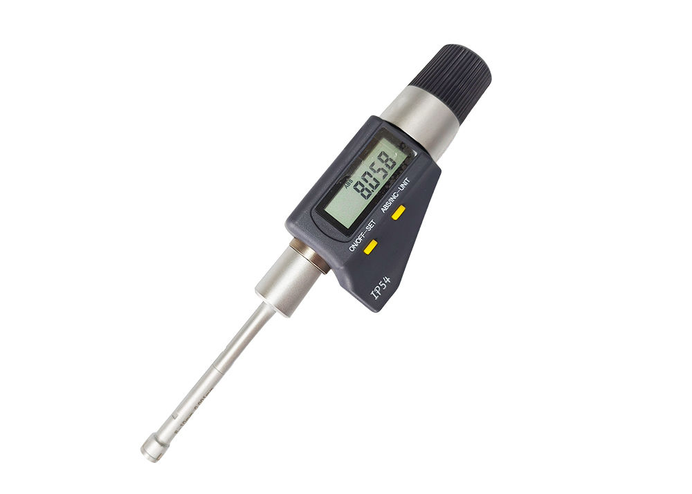 8-10mm Three Point Internal Micrometer with IP54 Protection and Digital Readout Display with Extension Rod 100mm