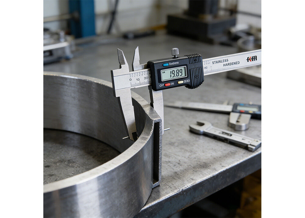 24-150mm/0.94-6'' Digital Internal Groove Caliper with Cylindrical Contact Point for Precise Inner Groove