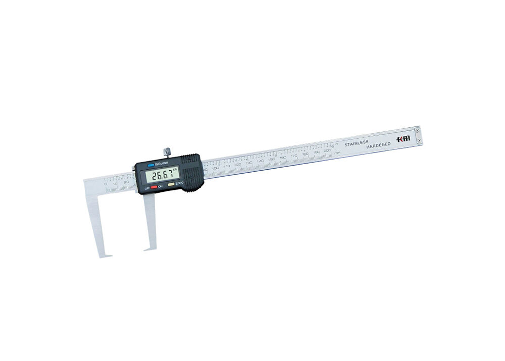 0-150mm/0-6" Flat Tip Digital External Groove Caliper for Shallow Outer Grooves for CNC Industry