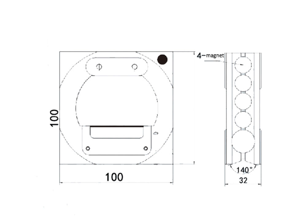 Adsorbable Magnetic Block Level High Stability Magnetic Spirit Level for Vertical & Cylindrical Surface Measurement